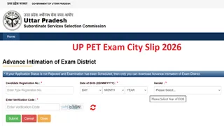 UPSSSC PET city intimation slip 2026 यहां से करें डाउनलोड।