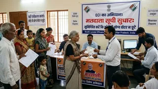वाराणसी में मतदाता सूची सुधार अभियान: ECI के निर्देश पर जुड़ेंगे योग्य वोटर। (AI Image)