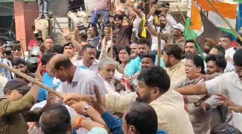 BJP-Congress protest in Jamshedpur