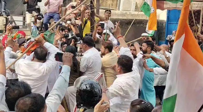 BJP-Congress protest in Jamshedpur
