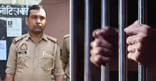 सदर कोतवाली पुलिस की गिरफ्त में फर्जी दारोगा संजीव कुमार। स्रोत पुलिस