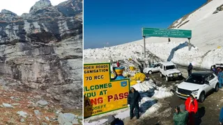 रोहतांग पास घूमने गया छात्र ढांक से गिर गया।