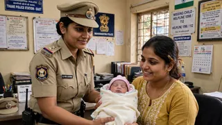 25 दिन के बच्चे का अपहरण पुलिस ने चार घंटे में मुंबई से बचाया। (यह तस्वीर एआई द्वारा बनाई गई है)