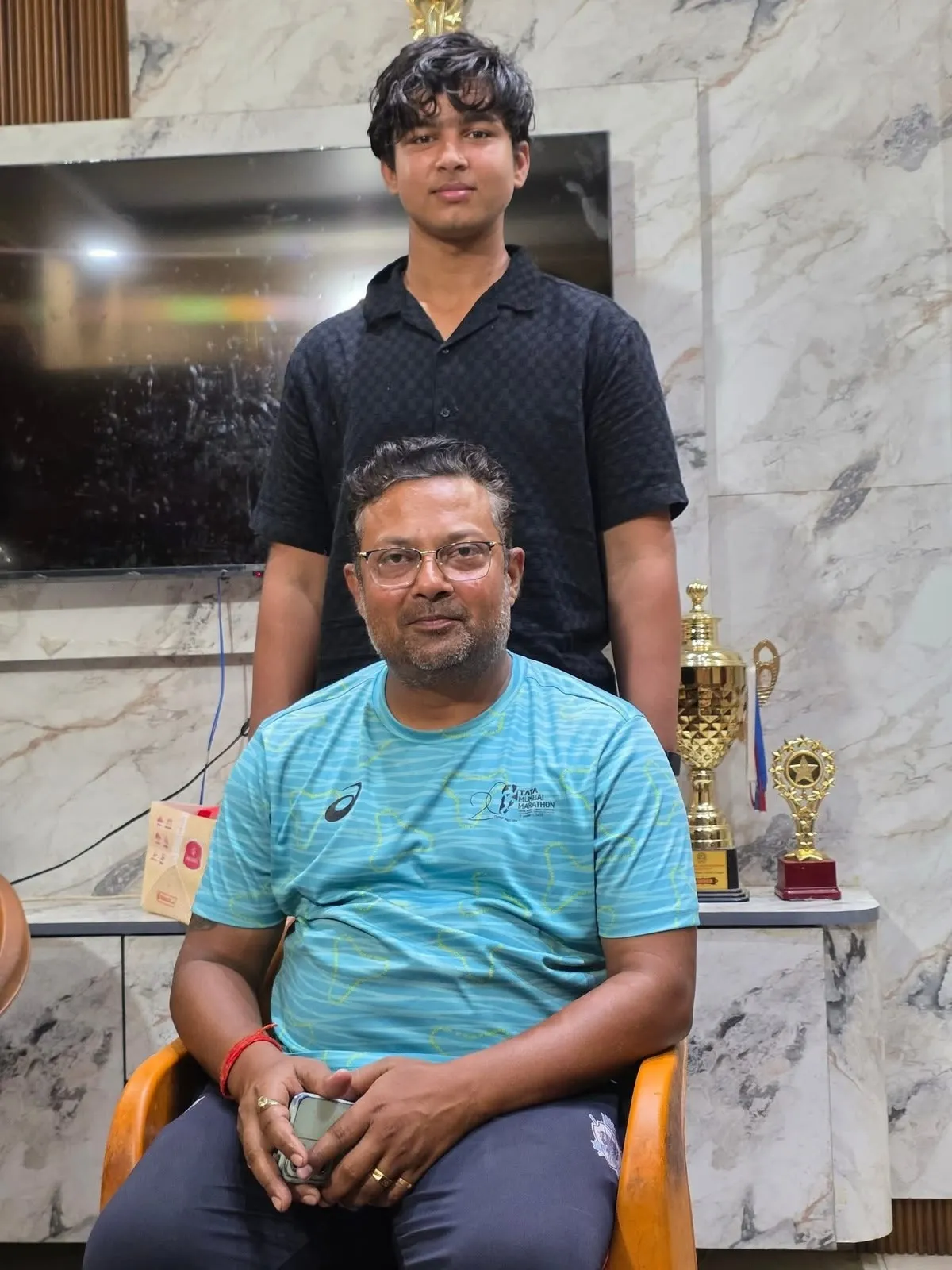 Vaibhav with coach