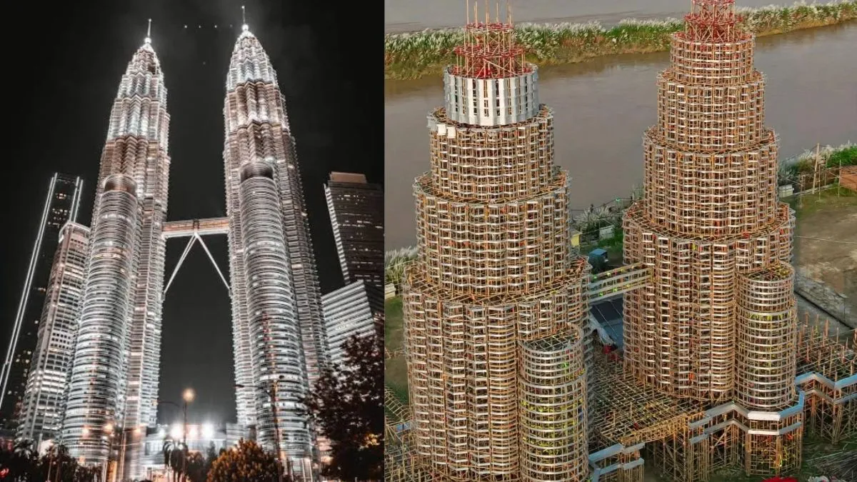 bihar munger durga puja 2026 twin tower theme shiva more (1)