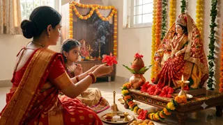 नवरात्रि में गुड़हल के आध्यात्मिक लाभ (Picture Credits- AI Images)