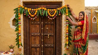 तोरण लगाने के धार्मिक महत्व और वास्तु लाभ (Picture Credit: AI Generated)
