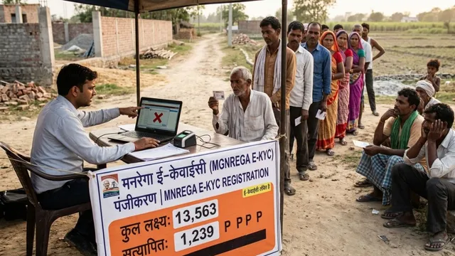 लखीसराय में मनरेगा के 90% से अधिक मजदूरों का ई-केवाईसी बाकी, सत्यापन में पिपरिया सबसे पीछे
