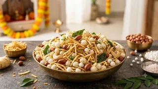 इस नवरात्र घर पर तैयार करें आलू, साबूदाना और मूंगफली की सुपर क्रिस्पी नमकीन (Image Source: AI-Generated)