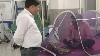 मच्छरजनित बीमारी डेंगू से पीड़ित मरीज का हालचाल संचारी वार्ड में जानते जिला मलेरिया अधिकारी लोकमन सिंह- जागरण