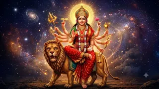 मां दुर्गा के हाथों में मौजूद अस्त्र-शस्त्रों का गहरा रहस्य (Picture Credit: AI Generated)