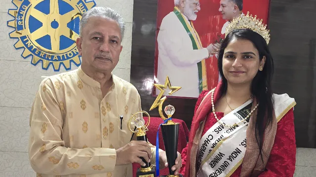 सिरसा की बेटी दिव्या मिढा बैनीवाल ने जीता मिसेज इंडिया 2026 का खिताब, पिता ने भाग लेने के लिए किया मोटिवेट