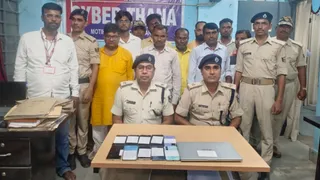 पूर्वी चंपारण में पुलिस की गिरफ्त में आरोपित।