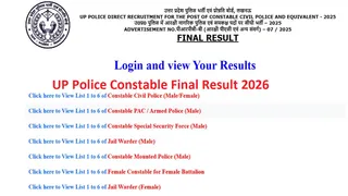 UP Police Constable Final Result यहां से करें चेक।