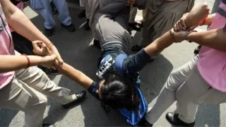 10 अक्टूबर के प्रोटेस्ट की तस्वीर। फाइल फोटो