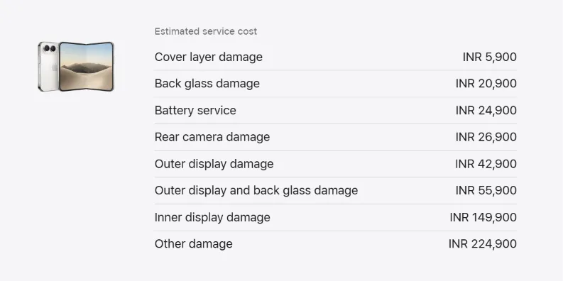 Estimated Service Cost iPhone Duo