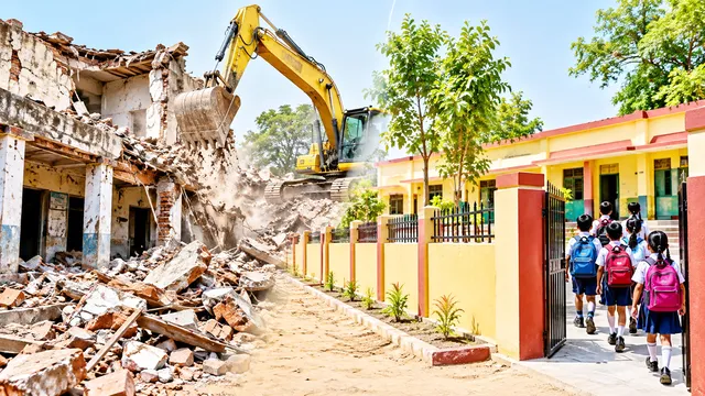 पीलीभीत: 205 जर्जर स्कूल भवन ध्वस्त, 199 में बनेगी बाउंड्री- अब सुरक्षित माहौल में होगी बच्चों की पढ़ाई
