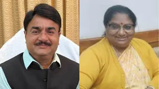 लोक स्वास्थ्य राज्यमंत्री नरेंद्र शिवाजी पटेल व महिला-बाल विकास मंत्री निर्मला भूरिया।