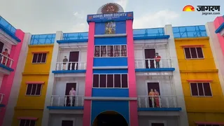 जमशेदपुर में 'गोकुलधाम सोसायटी' थीम पर बना दुर्गा पूजा पंडाल। जागरण