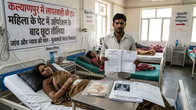 कानपुर में ऑपरेशन के दौरान महिला के पेट में छूटा तौलिया, तीन महीने बाद दर्द उठा तो सामने आई डॉक्टरों की करतूत
