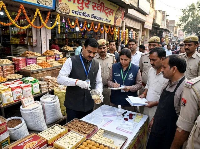 रेवाड़ी में त्योहारों पर खाद्य पदार्थों में मिलावट रोकने के लिए जांच, सैंपल लिए गए