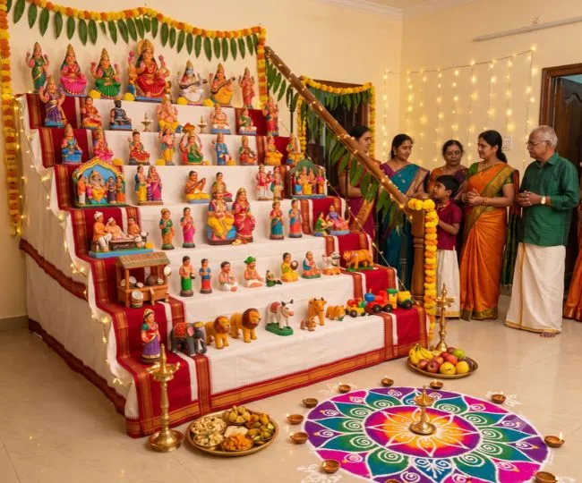 shardiya navratri 2026 south india golu dolls tradition history significance bommai golu (1)