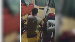 पंडाल में आग लगने से 6 लोग झुलसे।