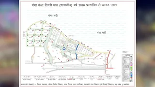 तिगरी गंगा मेले के लिए तैयार किया गया नक्शा।