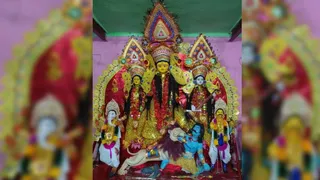 खगड़िया के परबत्ता स्थित बिशौनी चतुर्भुजी दुर्गा मंदिर।