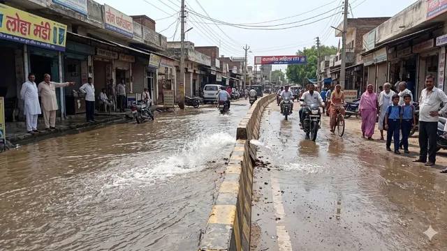 नारनौल में साफ पानी को तरस रहे लोग, पाइपलाइन लीकेज से व्यर्थ बह गया 10 लाख लीटर से ज्यादा पेयजल
