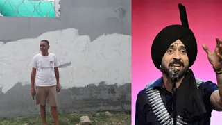 दिलजीत दोसांझ के गांव में दिवार पर लिखे नारों पर सफेद कली फिरवा दी गई।