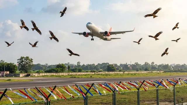 विमानों के लिए आफत बनीं चीलें, पटना एयरपोर्ट पर बर्ड हिट रोकने को लगेंगे रिफ्लेक्टिव रिबन
