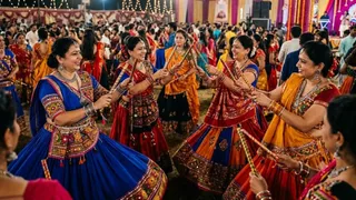 गरबा खेलने का उत्साह बयां करता है ये गीत (AI Generated Image)