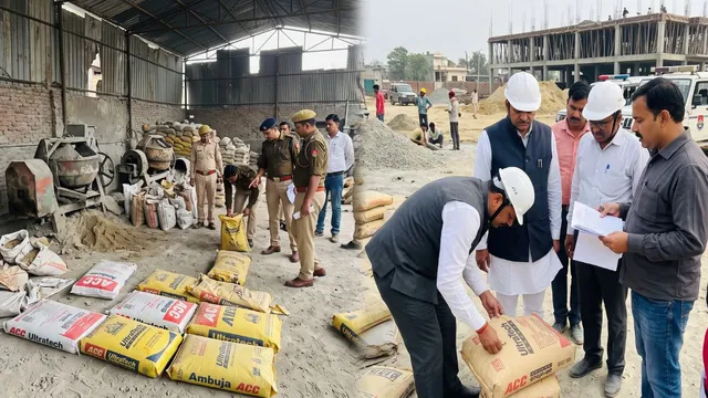 कानपुर में नकली सीमेंट फैक्ट्री का भंडाफोड़, सिद्धार्थनगर के ठेकेदार हुए सतर्क
