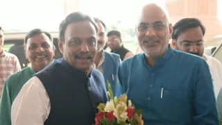 अयोध्या में सुनील बंसल और विनोद तावड़े