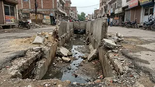 फरुखनगर में नाले के निर्माण पर उठे गंभीर सवाल, गुणवत्ता से समझौता ( एआई जेनरेटेड इमेज )