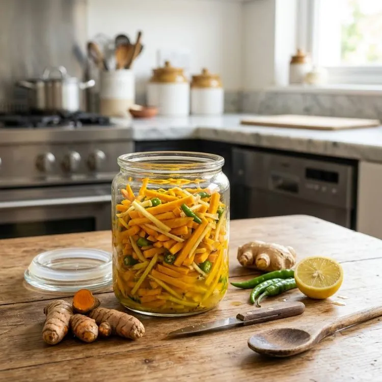 Raw Turmeric Pickle Recipe
