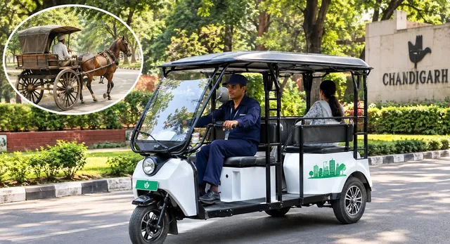 स्मार्टसिटी चंडीगढ़ में याद आएगा पुराना दौर, घोड़ा-गाड़ी की तर्ज पर घर तक पहुंचाएगी प्रशासन की ई-रिक्शा