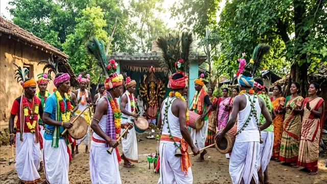 जनजातीय समुदाय का दुर्गोत्सव मनाने का अनूठा तरीका, झारखंड में दासाय पर्व में नौ कृषि उपज की पूजा