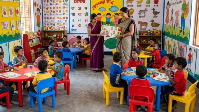 गोंडा में आंगनबाड़ी में सजेगा बचपन, टाट-पट्टी नहीं अब फर्नीचर पर होगी पढ़ाई
