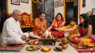 महानवमी हवन में किस सामग्री से मिलता है कौन सा फल (Picture Credit: AI Generated)