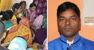 रोते बिलखते परिजन व मृतक की फाइल फोटो। जागरण
