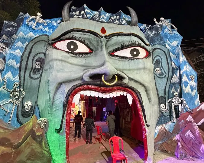 Bhagalpur Yam Lok Durga Pandal A Spooky Navratri Experience (1)