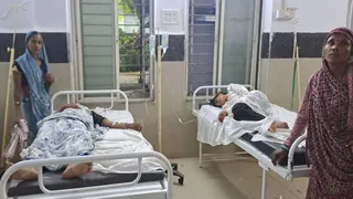 अस्पताल में भर्ती मरीज।
