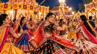 नवरात्र में गरबा की रौनक बढ़ाता है यह गुजराती लोकगीत (Image Source: AI-Generated)