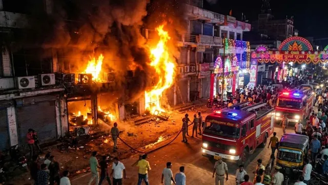 सिवान में मार्केट में लगी आग, एसी-सिलेंडर फटने से हुआ धमाका; मची अफरातफरी