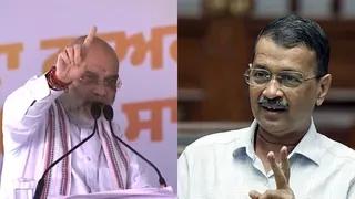 गृह मंत्री अमित शाह और अरविंद केजरीवाल।