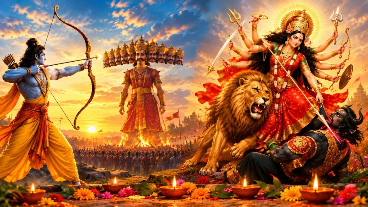 श्रीराम का दशहरा या मां दुर्गा की विजयदशमी? पौराणिक कथाओं से समझें दोनों के  बीच का अंतर - difference between dussehra and vijayadashami lord ram and maa  durga mythological stories