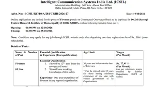 ICSIL Fireman Vacancy 2026