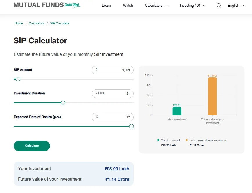 SIP Calculation 1